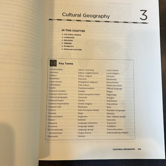 AP Human Geography textbook by Barron's - LIKE NEW - Picture 3 of 4